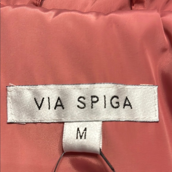Via Spiga Packable Pink Trench Raincoat with Belted Waist - Picture 2 of 16